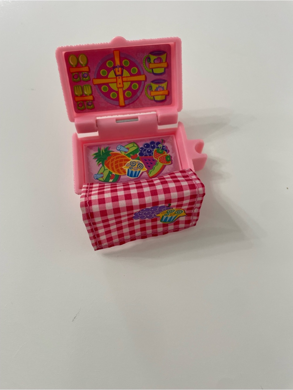Vintage Fisher Price Little People Pink Picnic Basket Accessory Sonya Lee 2007
